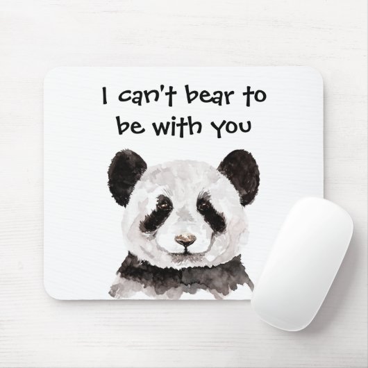 Modernes romantisches Zitat mit schwarzem und weiß Mousepad (Mit Mouse)