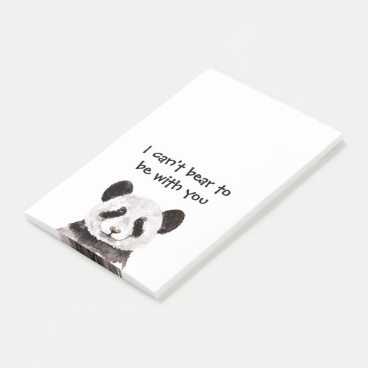 Modernes romantisches Zitat mit schwarzem und weiß Post-it Klebezettel (angewinkelt)