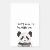 Modernes romantisches Zitat mit schwarzem und weiß Post-it Klebezettel (Vorderseite)