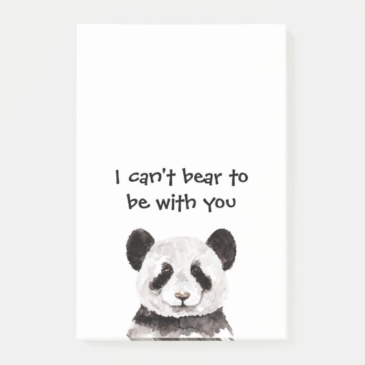 Modernes romantisches Zitat mit schwarzem und weiß Post-it Klebezettel (Vorderseite)