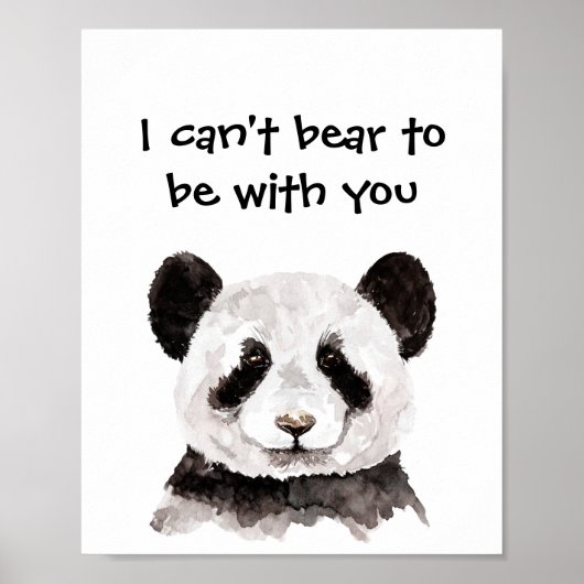 Modernes romantisches Zitat mit schwarzem und weiß Poster (Vorne)