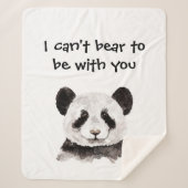 Modernes romantisches Zitat mit schwarzem und weiß Sherpadecke (Vorderseite)