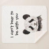 Modernes romantisches Zitat mit schwarzem und weiß Sherpadecke (Vorderseite (Horizontal))