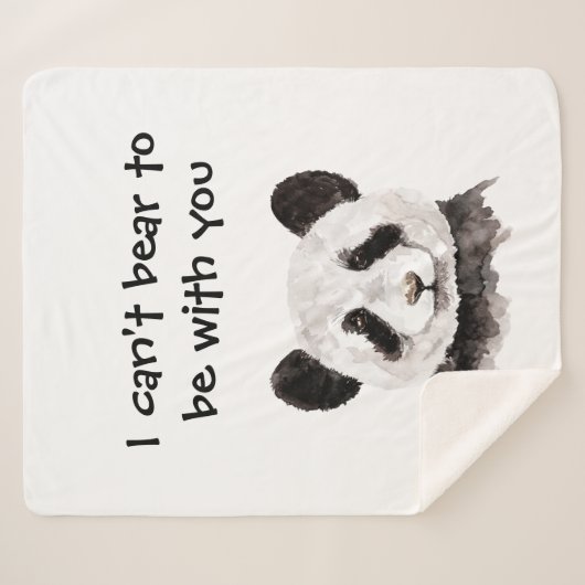 Modernes romantisches Zitat mit schwarzem und weiß Sherpadecke (Vorderseite (Horizontal))