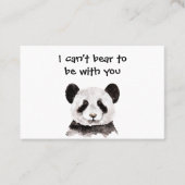 Modernes romantisches Zitat mit schwarzem und weiß Visitenkarte (Vorderseite)