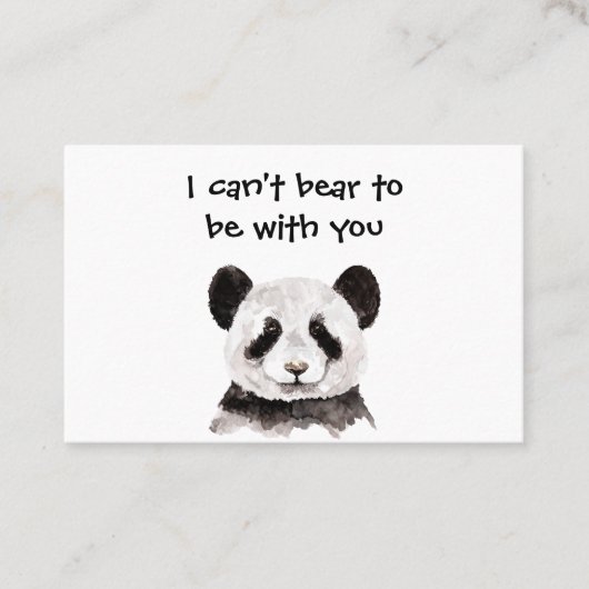 Modernes romantisches Zitat mit schwarzem und weiß Visitenkarte (Vorderseite)