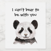 Modernes romantisches Zitat mit schwarzem und weiß Weinetikett (Einzelnes Label)