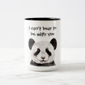 Modernes romantisches Zitat mit schwarzem und weiß Zweifarbige Tasse (Mittel)