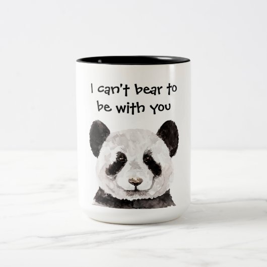 Modernes romantisches Zitat mit schwarzem und weiß Zweifarbige Tasse (Mittel)