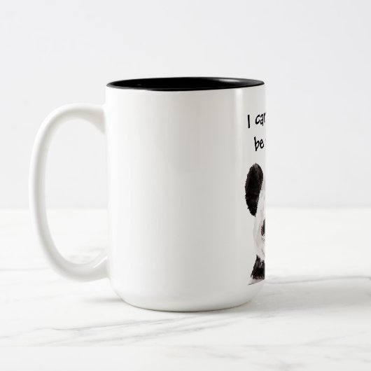 Modernes romantisches Zitat mit schwarzem und weiß Zweifarbige Tasse (Links)