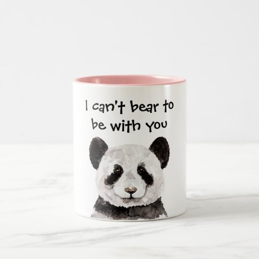 Modernes romantisches Zitat mit schwarzem und weiß Zweifarbige Tasse (Mittel)