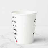 Modernes romantisches Zitat Pappbecher (Rechts)