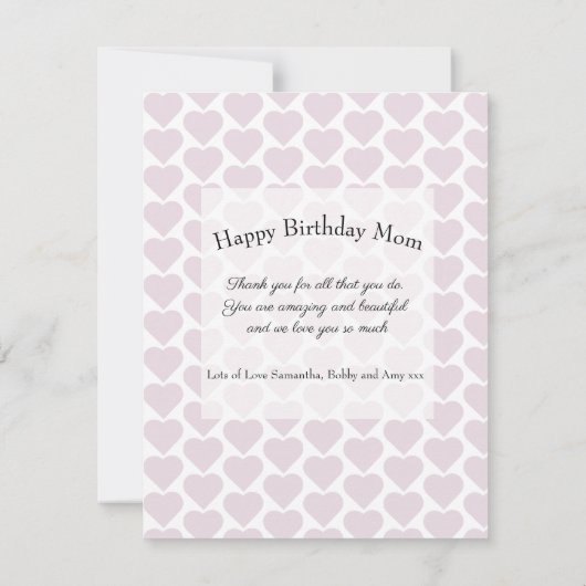 Modernes Rosa 8 Fotomaterial Beste Mama je (Rückseite)