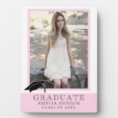 Modernes rosa Abschluss Graduate Foto Fotoplatte (Vorderseite)
