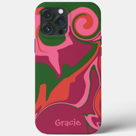 Modernes Rosa Abstrakt Trendy Stilvoll Case-Mate iPhone Hülle (Rückseite)