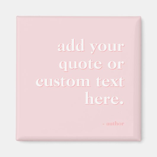 Modernes Rosa addieren Sie Ihr eigenes Angebot Magnet (Vorne)