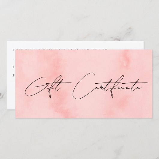 Modernes, rosa Aquarell & Haare (Vorne/Hinten)