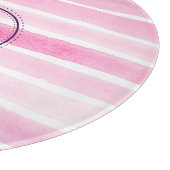 Modernes rosa Aquarellmuster und Anker Schneidebrett (Ecke)