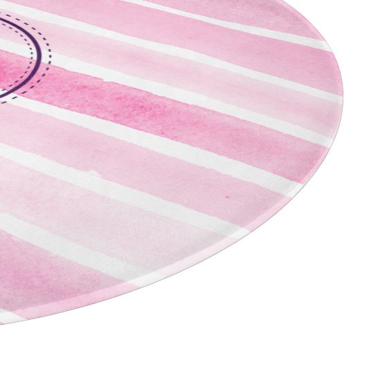 Modernes rosa Aquarellmuster und Anker Schneidebrett (Ecke)