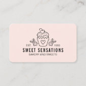 Modernes Rosa Bäckerei Catering Koch Visitenkarte (Vorderseite)