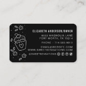 Modernes Rosa Bäckerei Catering Koch Visitenkarte (Rückseite)