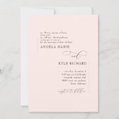 Modernes Rosa bei beiden Eltern für Hochzeiten Einladung (Vorderseite)