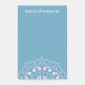 Modernes Rosa Blau Minimalistisch Post-it Klebezettel (Vorderseite)