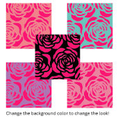 Modernes rosa Blume Muster Fliese