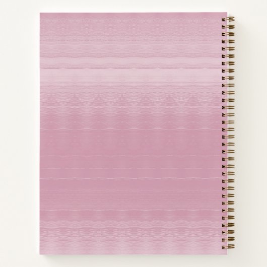 Modernes rosa Blume Notebook Notizblock (Rückseite)