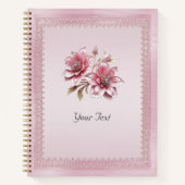 Modernes rosa Blume Notebook Notizblock (Vorderseite)