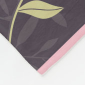 Modernes, rosa Blumenmuster Fleecedecke (Ecke)