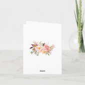 Modernes Rosa Blumenwerk Vielen Dank Dankeskarte (Rückseite)