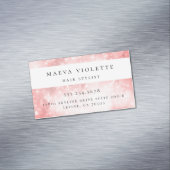 Modernes rosa Bokeh Magnetische Visitenkarte (Beispiel)
