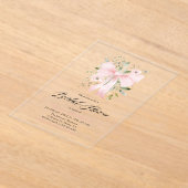 Modernes rosa Bow Coquette Brautparty Acryleinladungen (Ablage )