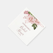 Modernes Rosa Brautparty Napkins Serviette (Ecke)