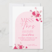 Modernes Rosa-Bright-Brautparty Rose Einladung (Vorderseite)