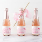 Modernes Rosa-Bright-Brautparty Rose Schaumweinetikett