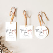 Modernes Rosa Dankeschön Brautparty Geschenkanhänger