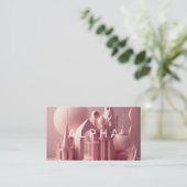 Modernes, rosa Design Visitenkarte (Stehend Vorderseite)