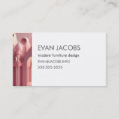 Modernes, rosa Design Visitenkarte (Rückseite)