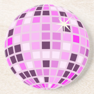Modernes Rosa Diskothek Ball Getränkeuntersetzer