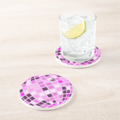 Modernes Rosa Diskothek Ball Getränkeuntersetzer (Seite)