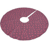Modernes rosa Dot Print Polyester Weihnachtsbaumdecke (Schrägansicht)