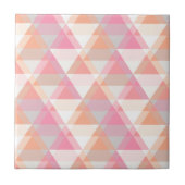 Modernes rosa Dreieck-Muster Fliese (Vorderseite)