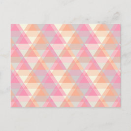 Modernes rosa Dreieck-Muster Postkarte