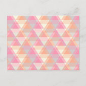 Modernes rosa Dreieck-Muster Postkarte (Vorderseite)