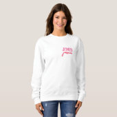 Modernes rosa, dreimal buchstabiges Monogramm Sweatshirt (Vorne ganz)