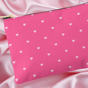 Modernes rosa, einfaches Herzmuster Zubehörtasche