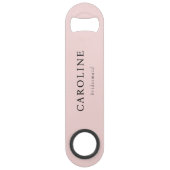 Modernes Rosa Elegante Bridesmaid Speed Flaschenöffner (Vorderseite)