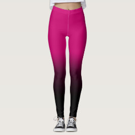 Modernes Rosa, elegante schwarze Leggings